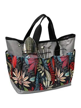 Waterproof Garden Tool Bag Oxford Cloth Tote 8 Pocket Gardening Caddy Floral